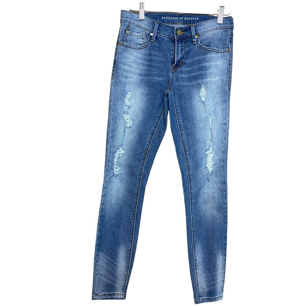 Articles‎ of Society distressed medium wash skinny jeans - women's 25 (0)